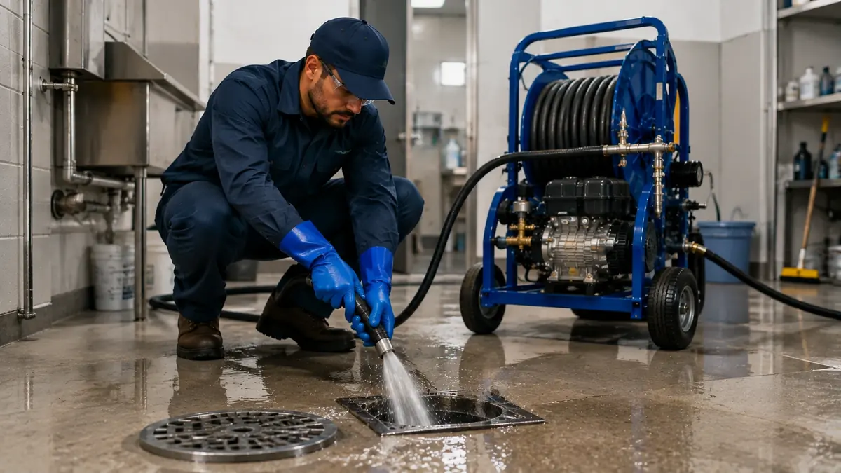 Floor Drain Hydro Jet Cleaning in Somis