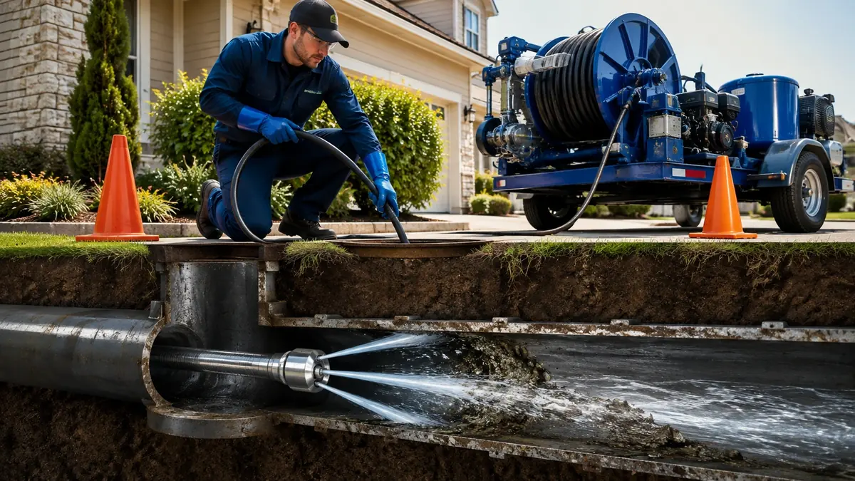 Main Sewer Line Hydro Jet Cleaning in Somis