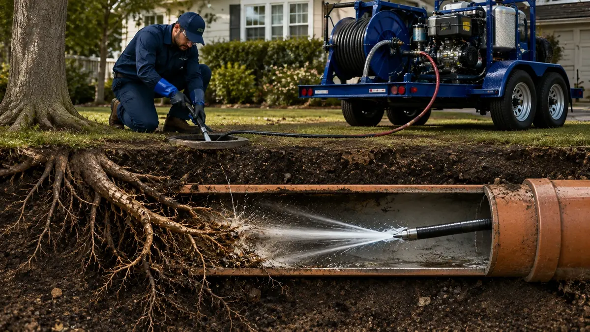 Tree Root Removal with Hydro Jetting in Somis